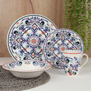 Vajilla de cerámica 16 piezas Antonella Corona. MOD. VL108F040116LC