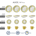 Vajilla de cerámica 16 piezas Alice Corona MOD. VL127F040116 (2)