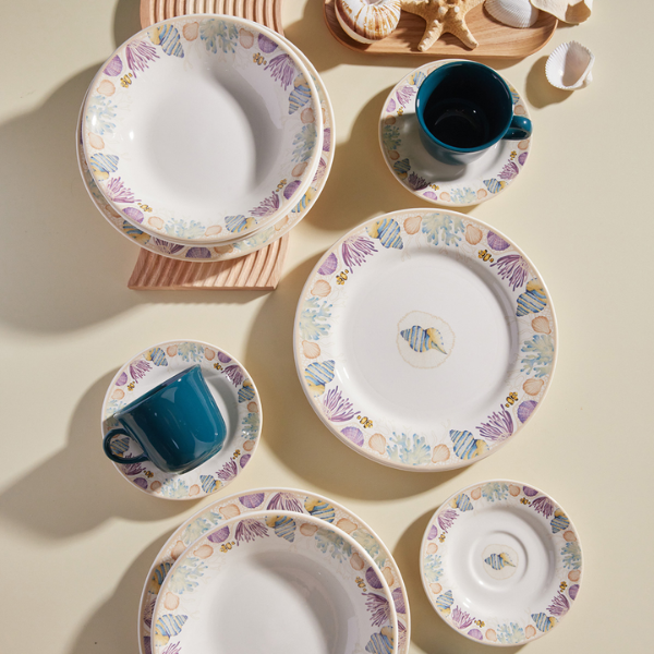 Vajilla de cerámica 16 piezas Bahari Corona MOD. VL164J040116 (2)