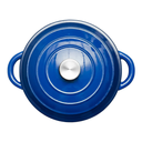 Olla de hierro fundido acabado peltre con tapa @