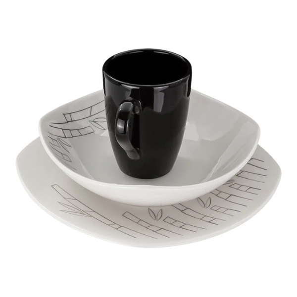 Vajilla de cerámica 9 piezas Bambu Corona MOD.  VL124A030109 (2)