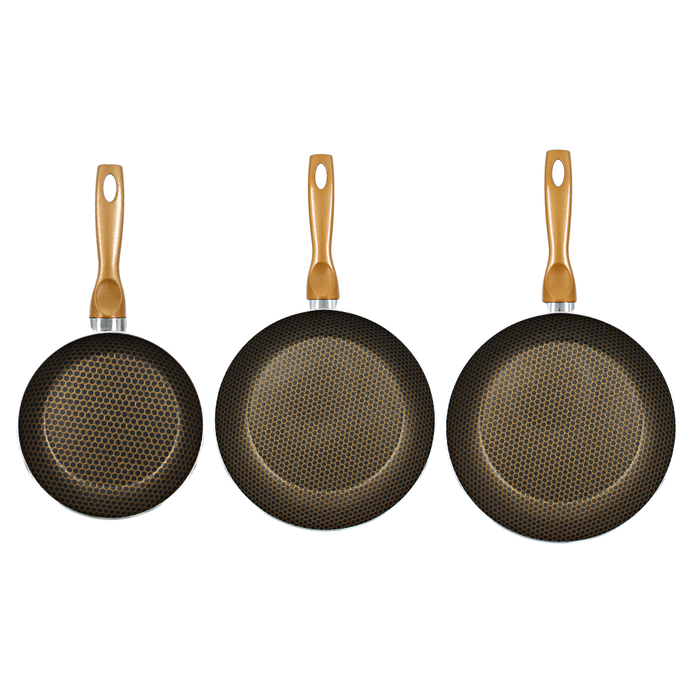 Comprar Juego de 3 sartenes de cobre, sartén para tortillas, sartén para  huevos de 14-16-18 cm, sartén de cobre martillado con doble asa