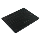 Plato rectangular 32 x 25 cm melamina negra mate con textura