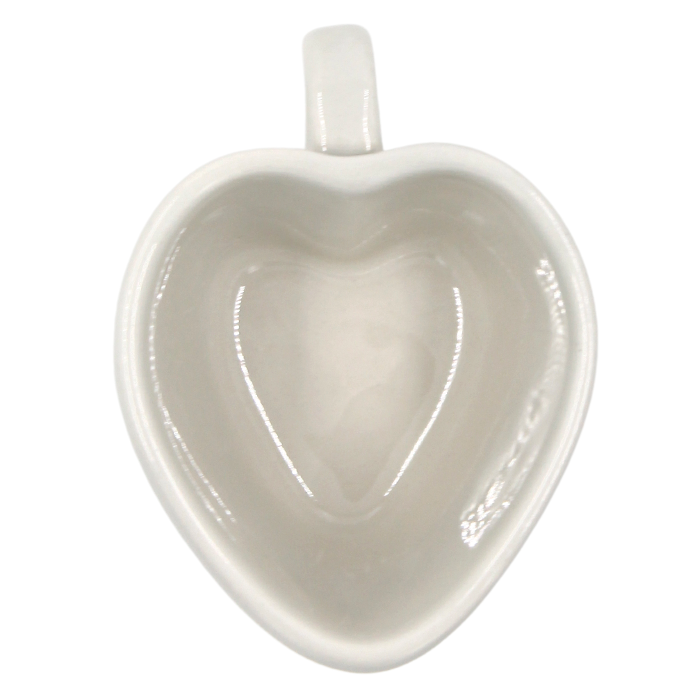 Taza de porcelana con forma de corazón Anfora
