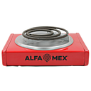 Parrilla eléctrica cuadrada 1 resistencia roja AlfaMex