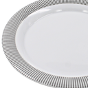 Plato extendido 8&quot; 20 cm melamina Premium Elegantza Gris