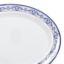 Plato oval 12&quot; 30 cm melamina talavera azul