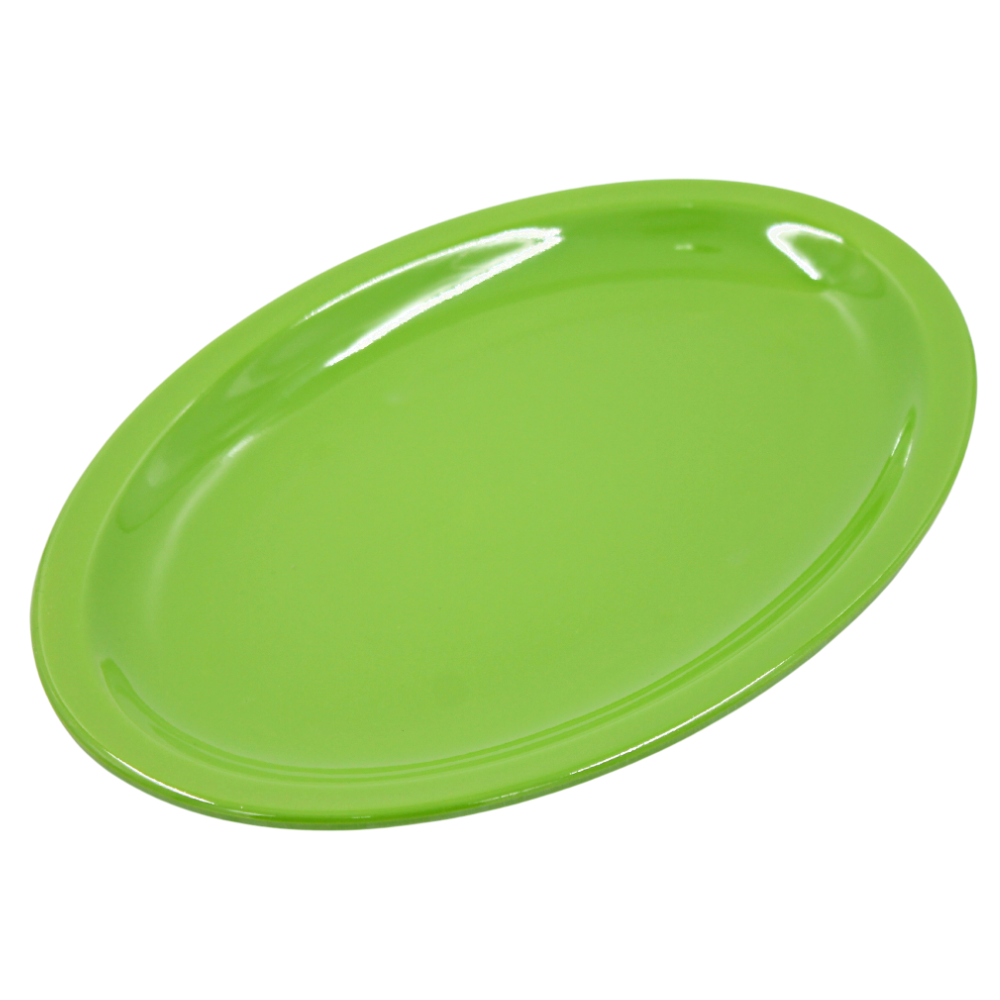 Plato oval 11.5&quot; 29 cm melamina verde