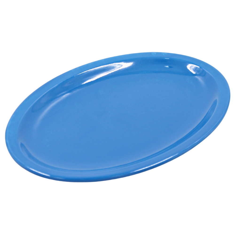 Plato oval 11.5" 29 cm melamina azul