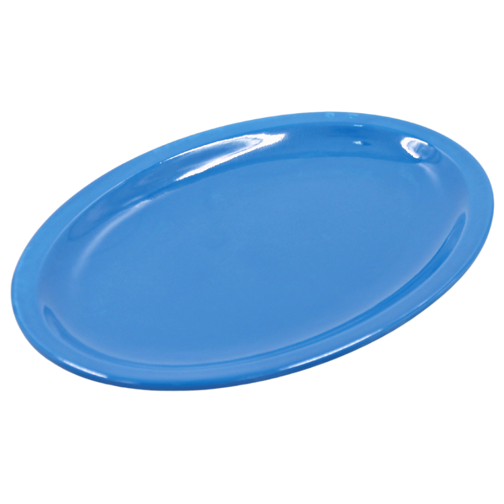 Plato oval 11.5&quot; 29 cm melamina azul