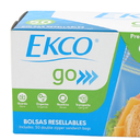 Paquete de 50 bolsas resellables para Sandwich con cierre Ekco