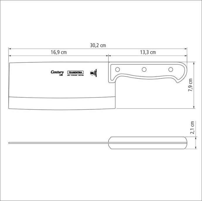 Hachuela 7&quot; Acero Inoxidable Century Tramontina Mod. 240261