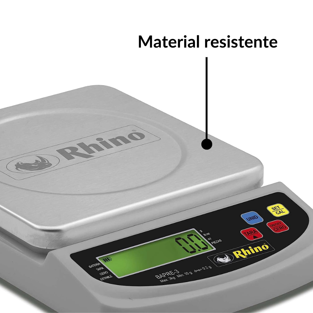 Báscula digital de precisión Rhino 3 Kg