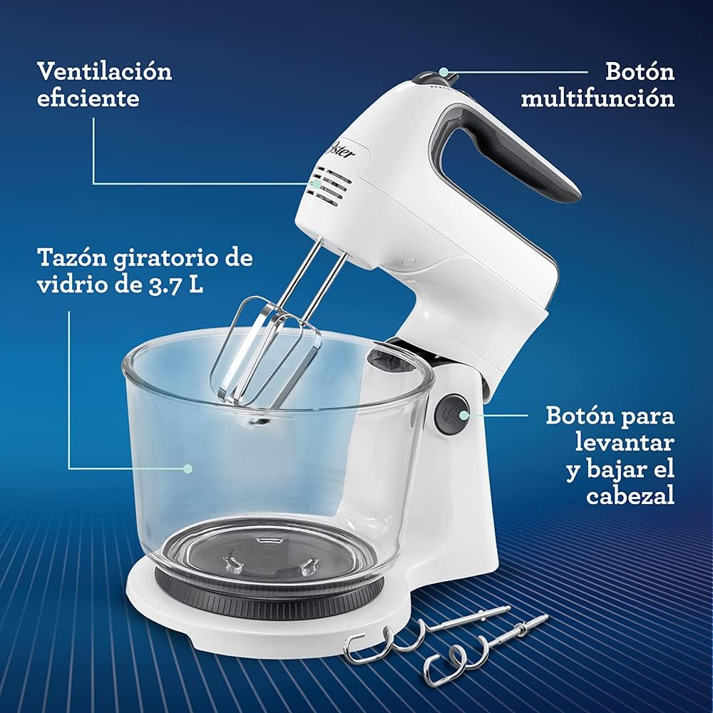 Batidora de mano Oster® blanca 6 velocidades y función turbo