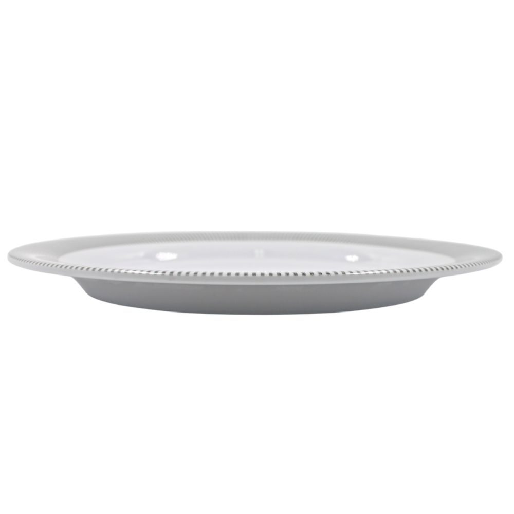 Plato extendido 10.5" 26 cm melamina Premium Elegantza Gris