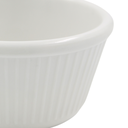 Ramekin blanco rayado 4 onzas melamina blanca