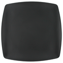Plato negro cuadrado coupe 25 cm melamina negra mate