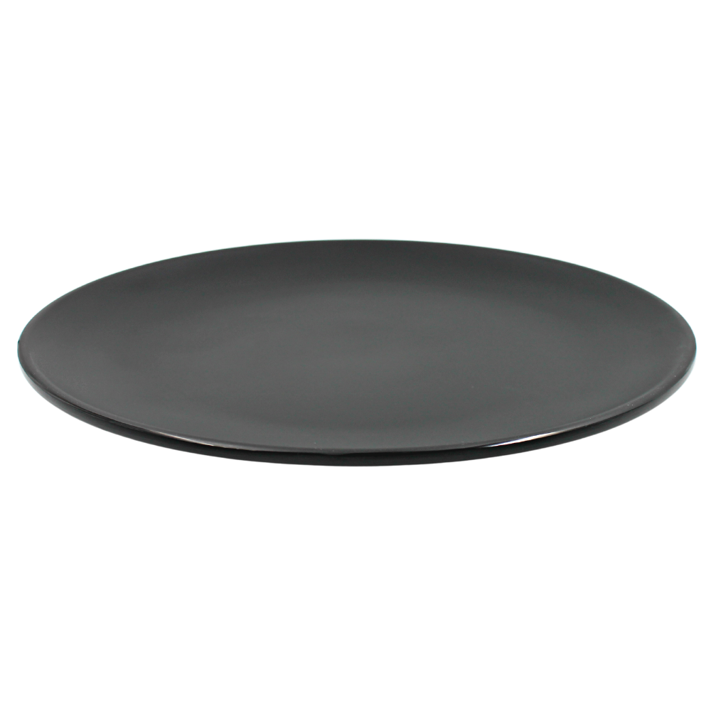 Plato trinche coup 30 cm melamina negra mate