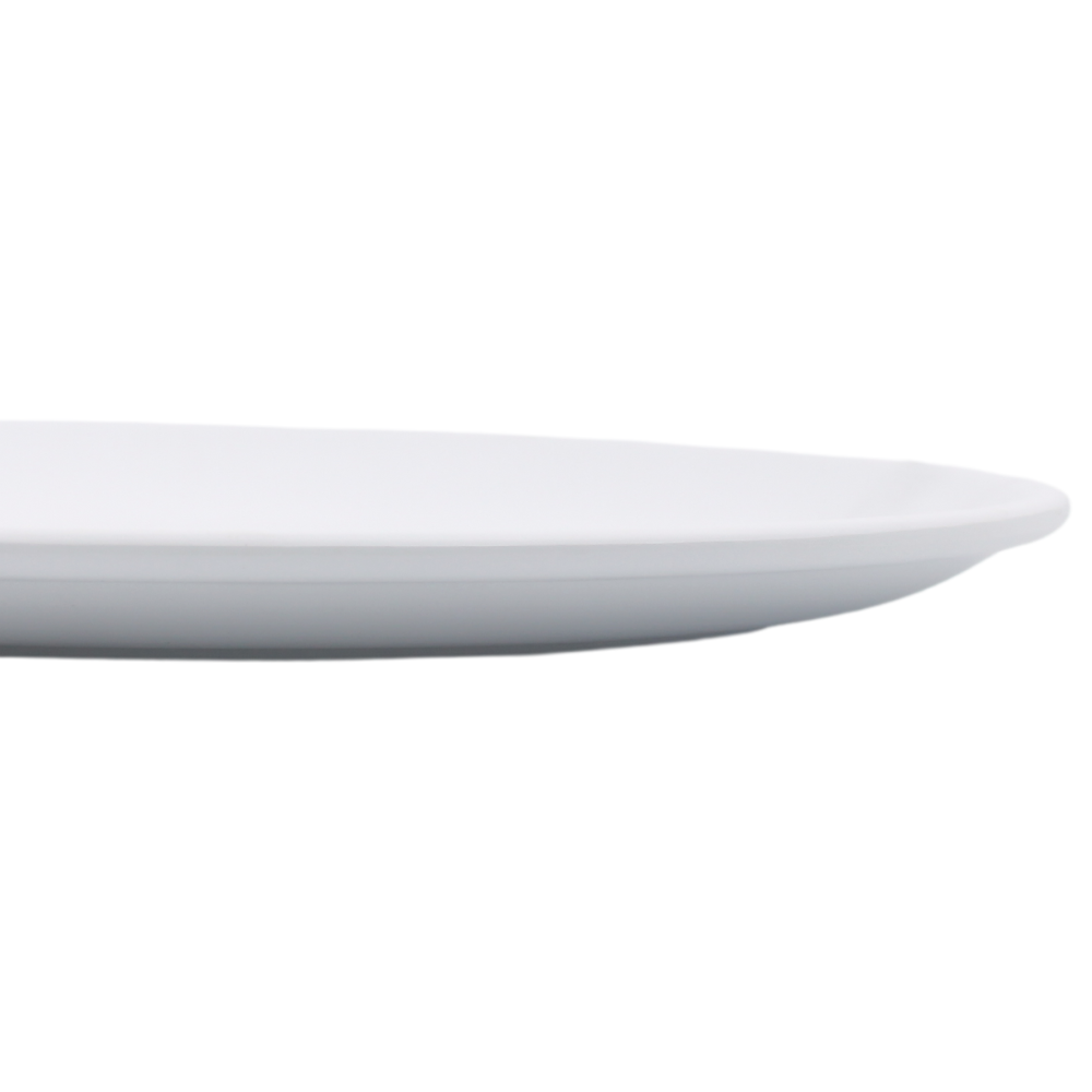 Plato ovalado 35 cm melamina blanca mate