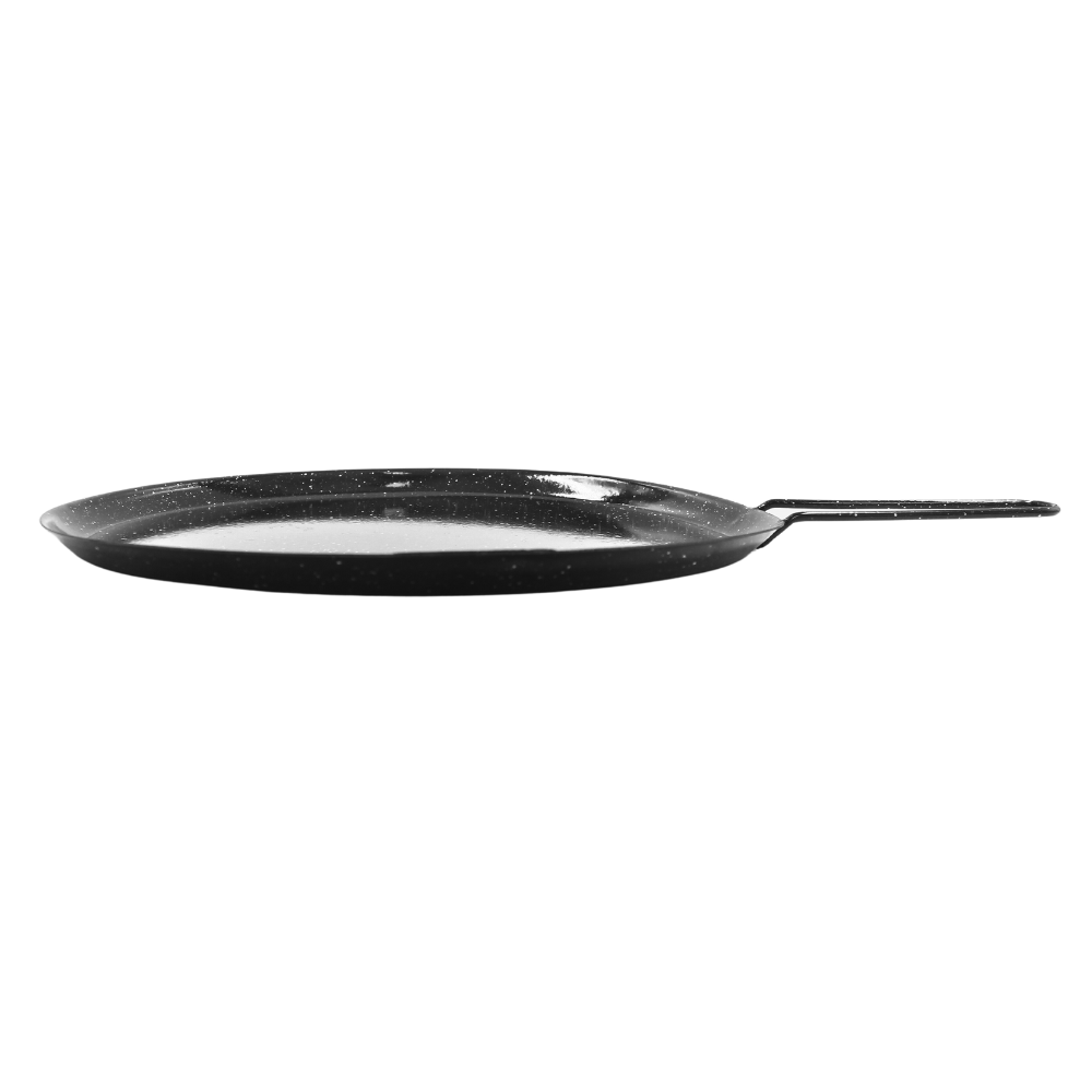 Comal redondo grande 31 cm acero porcelanizado moteado AlfaMex