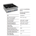 Estufa a gas Tramontina América de encimera 4 fuegos 800x770 mm #