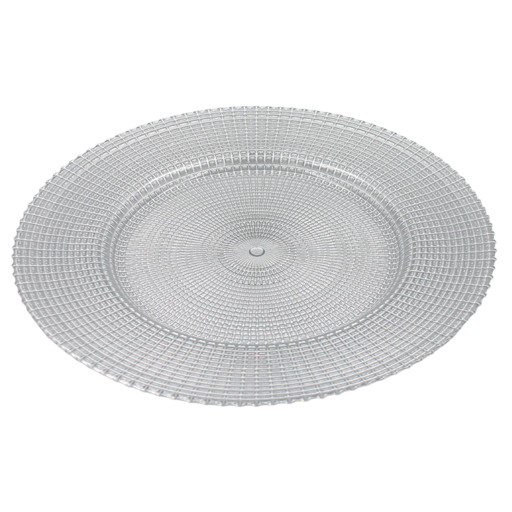 Plato Base Square Plata 33 cm x 2.5 cm @