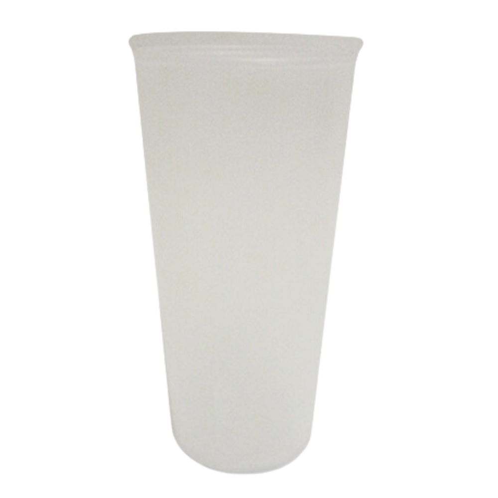 Vaso transparente Colory Blanco 16 onzas de plástico