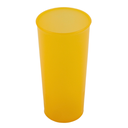 Vaso transparente color naranja 16 onzas de plástico