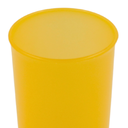 Vaso transparente color naranja 16 onzas de plástico