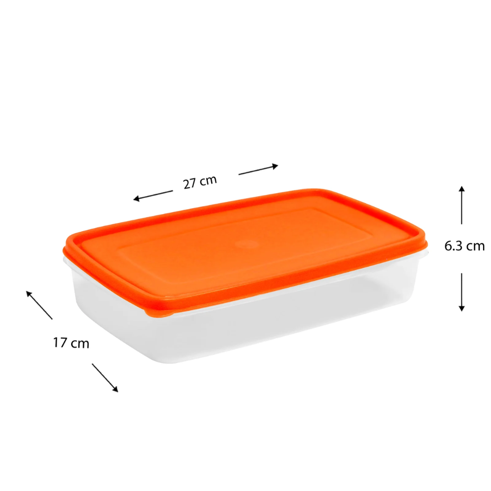 Recipiente plástico rectangular mediano