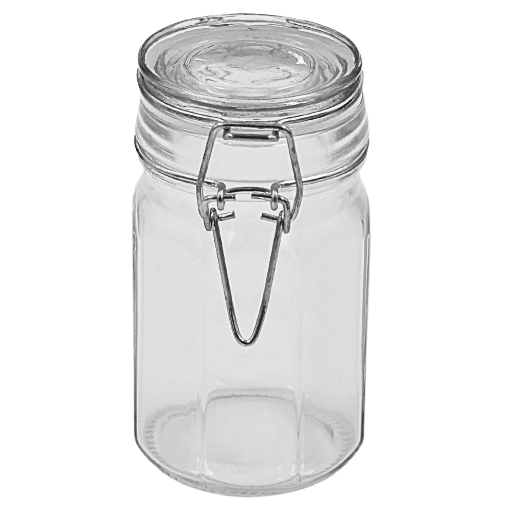 Brocalito C/Tapa Clip Bco Hexagonal Med 250 ml