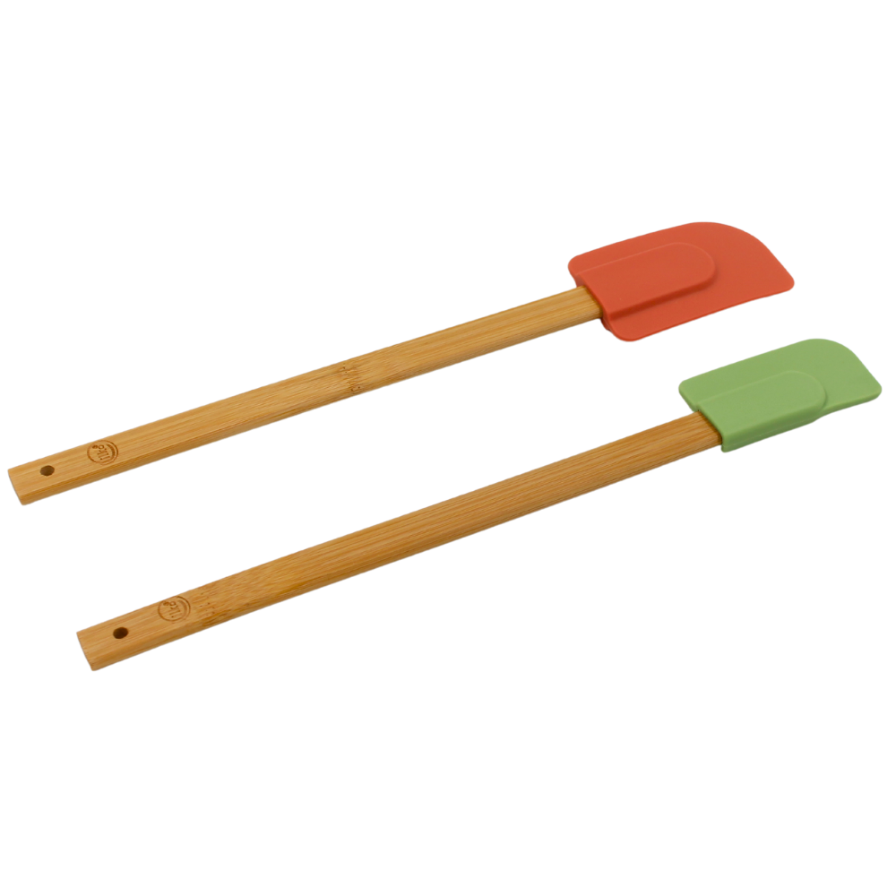 Set 2 Espatulas Bambu Silicona@