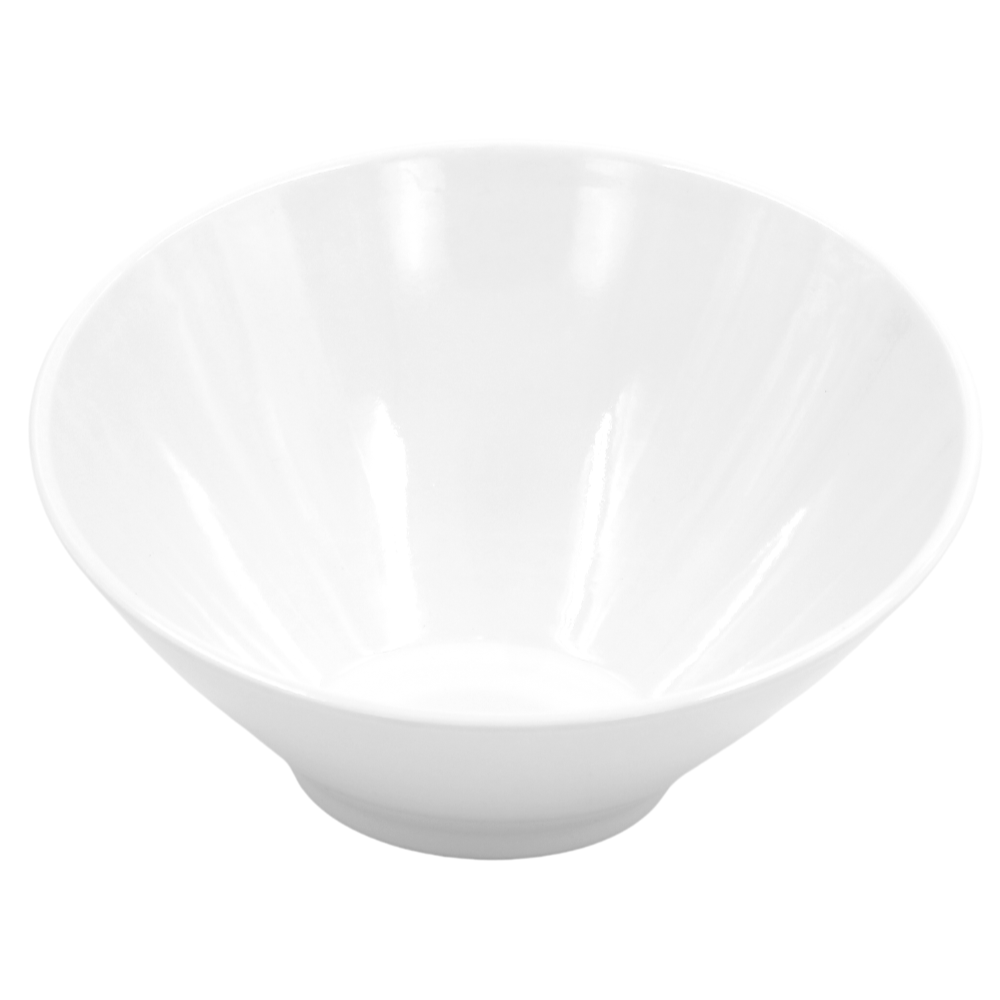 Bowl inclinado 25 cm melamina blanca