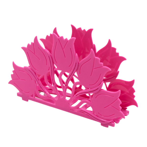 Servilletero de plástico Tulipanes colores 12 piezas