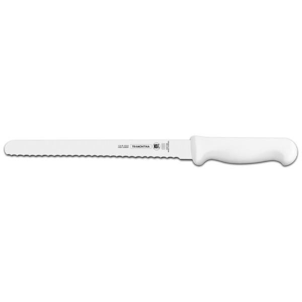 Cuchillo Para jamón Con Sierra 8&quot; Profesional Blanco