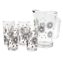 Juego de Agua 5 piezas jarra y 4 vasos Lavanda(ONE SHOT)