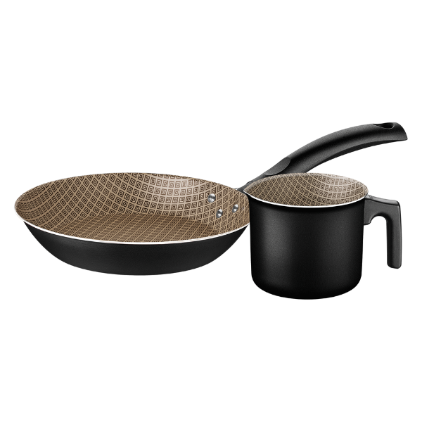 Juego de sartén 20 cm Tramontina Turim con hervidor negro(BAJA)