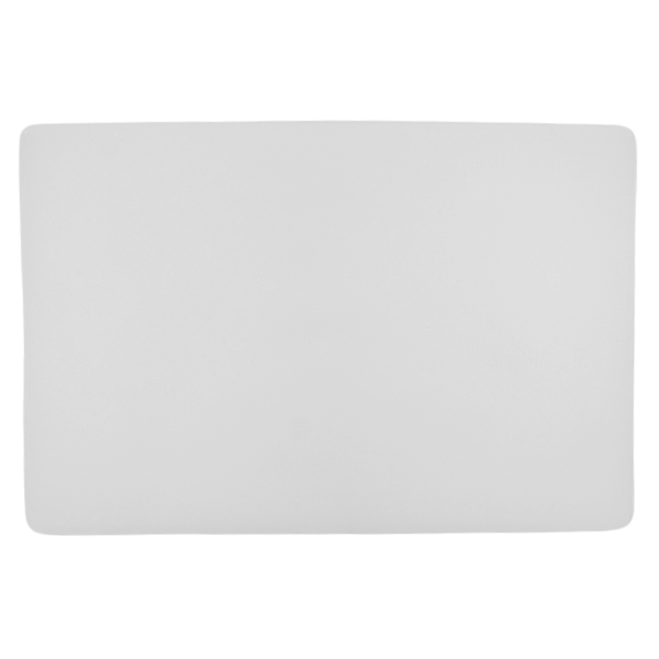 Tabla para picar de plástico blanca 45X30X1.27 cm / 12"X18"X1/2"@