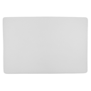 Tabla para picar de plástico blanca 45X30X1.27 cm / 12"X18"X1/2"@