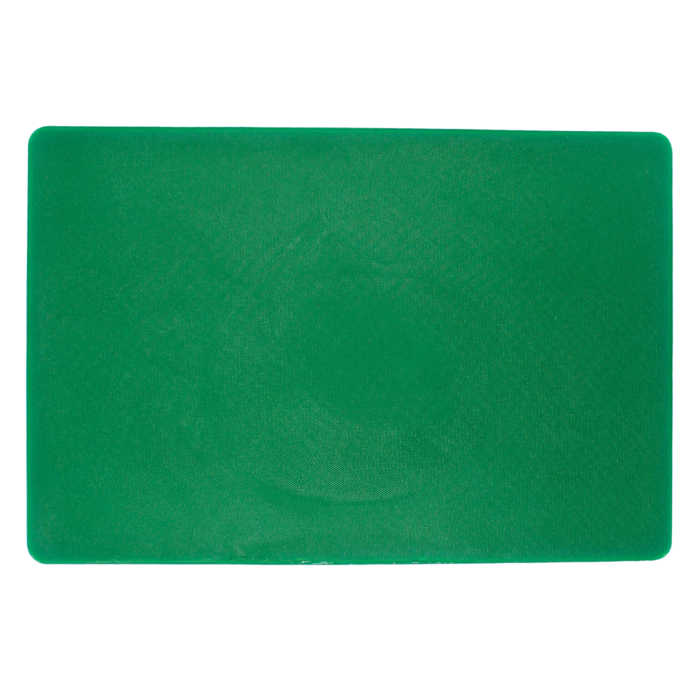 Tabla para picar de plástico verde 45x30x2.54 cm / 12"x18"x1"@