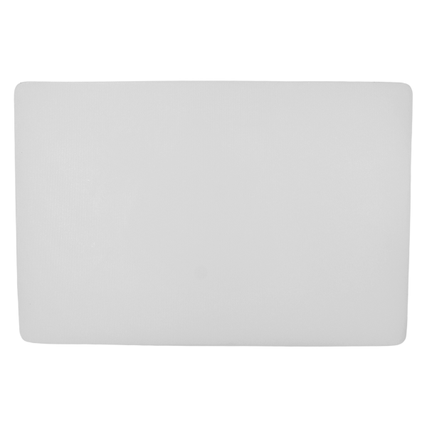 Tabla para picar de plástico blanco 45X30X2.54 cm / 12"X18"X1"@