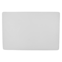 Tabla para picar de plástico blanco 45X30X2.54 cm / 12"X18"X1"@