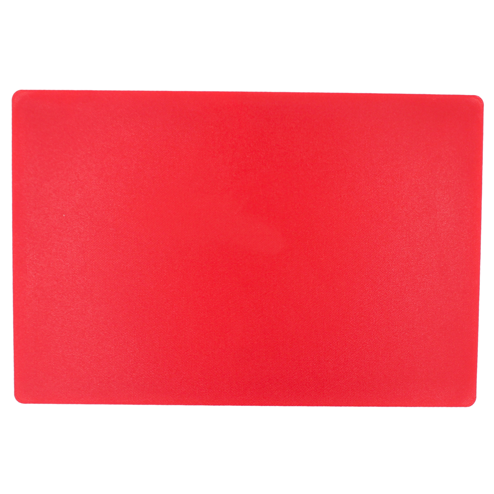 Tabla para picar de plástico rojo 45x30x2.54 cm / 12"x18"x1"@