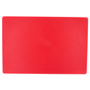 Tabla para picar de plástico rojo 45x30x2.54 cm / 12"x18"x1"@
