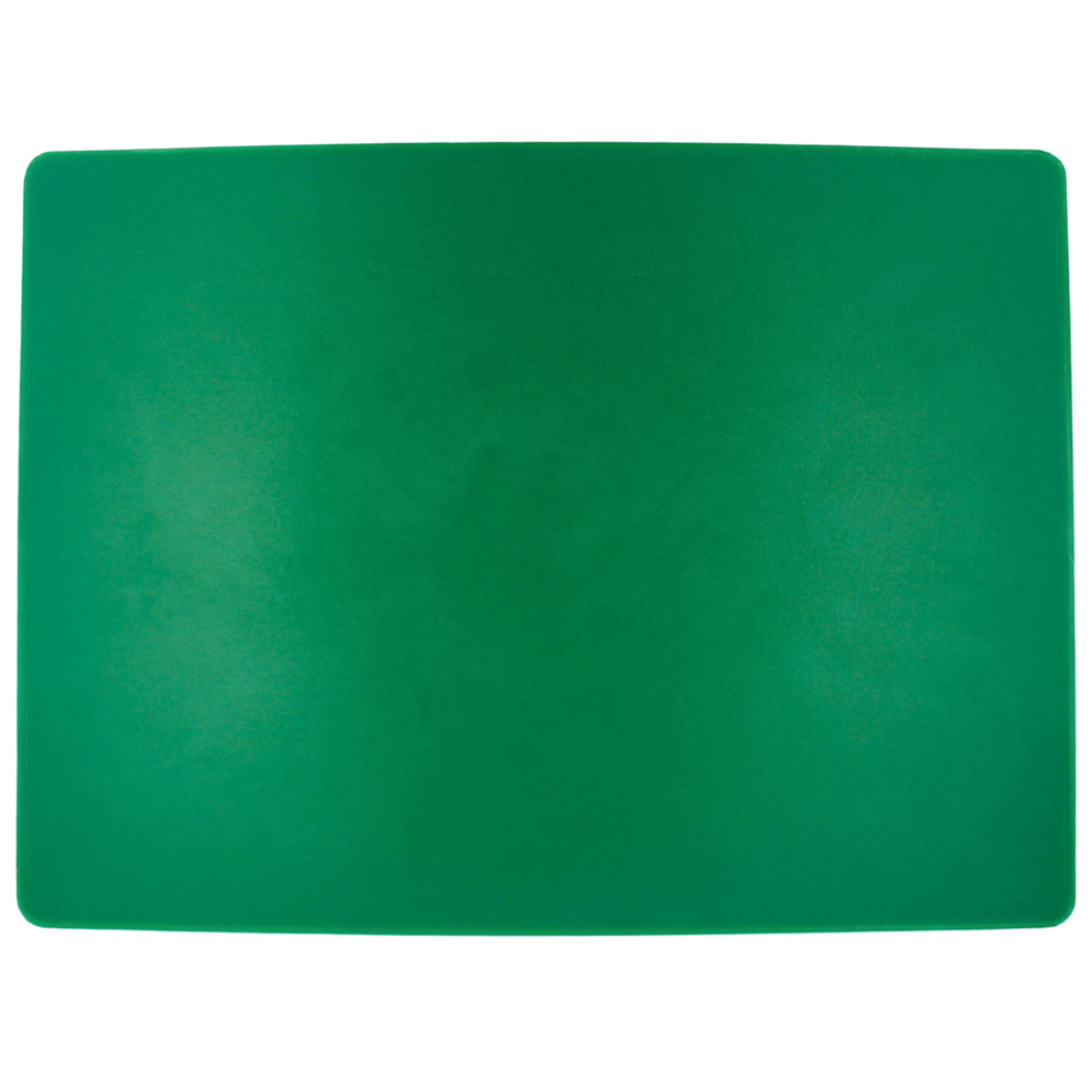 Tabla para picar de plástico verde 45x60x1.27 cm / 18&quot;x24&quot;x1/2&quot;@