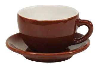 Taza Latte Barista Cappucino 12 oz Marron Laredo/Blanco