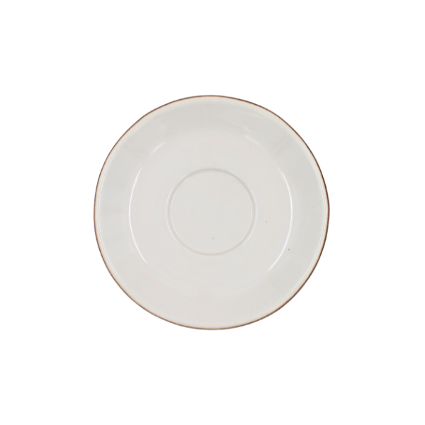 Plato jumbo 6 1/2" Café chocolate/Blanco 17.5 cm