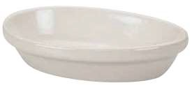 Platon Panadero Oval Borde Enrrolado 7oz Marfil