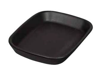Plato Rectangular 12 oz Negro Hierro
