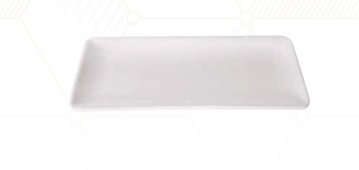 Plato Placa Rectangulo Ultra Blanco